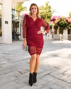 Resti Women's mini dress with ruching PLUS SIZE