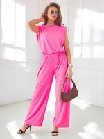 Resti Women's ribbed viscose set, sleeveless with flared pants