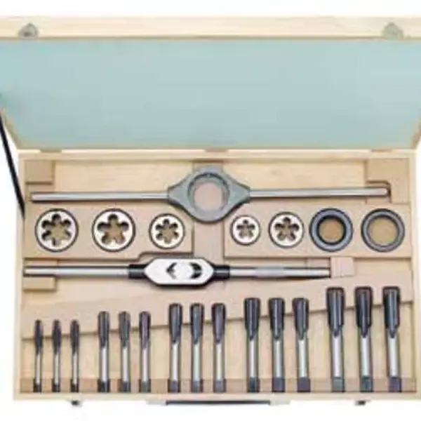 Závitníky a závitová očka UNC 1/2"-13 – UNC 1"-8, sada 24 dílů - Bučovice Tools