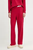 Kalhoty HUGO HUGO ID PANTS dámské, červená barva, 50555624