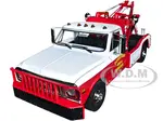 1972 Chevrolet C-30 Dually Wrecker Tow Truck "Downtown Shell Service - Service is Our Business" White and Red 1/18 Diecast Model Car by Greenlight
