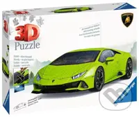 3D Lamborghini Huracán Evo zelené - puzzle z kategorie 3D puzzle