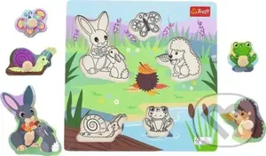 Dřevěná vkládačka Louka - puzzle z kategorie Maxi dílky