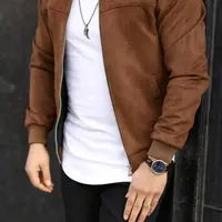 C9291 Dewberry Mens Suede College Jacket-TABA