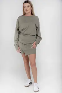 Khaki sweatshirt dress By o la la