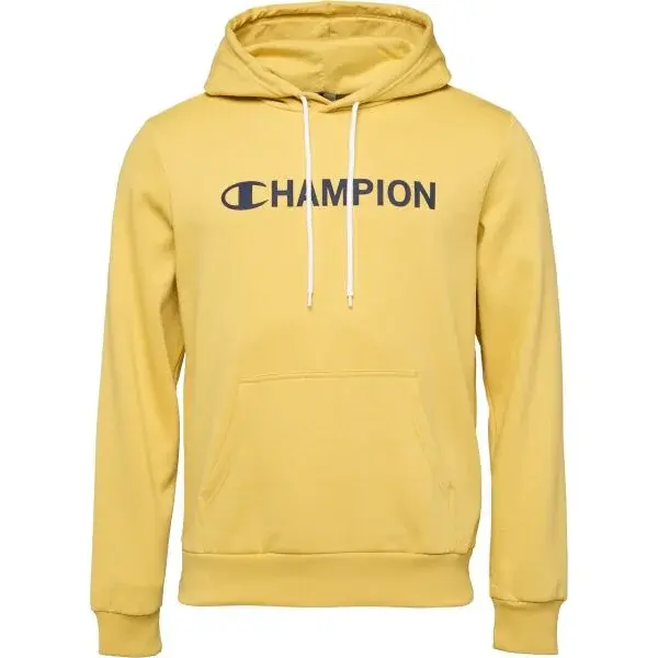 Champion HOODED Pánska mikina, žltá, veľkosť