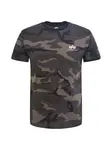 ALPHA INDUSTRIES Tričko  tmavosivá / kaki / čierna / biela