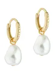Ted Baker Náušnice  zlatá / perlovo biela