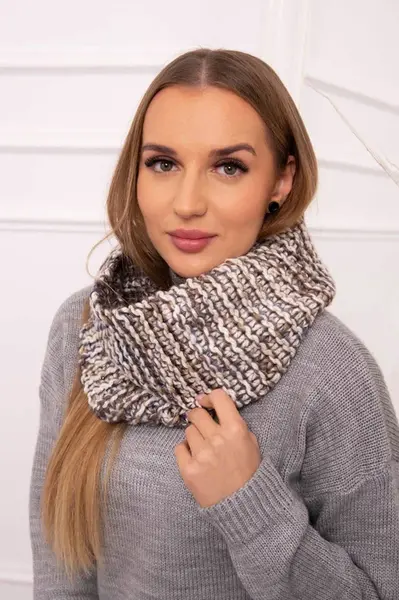 KN16 Dámský komín ecru+mocca