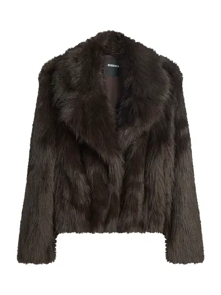Bershka Zimná bunda  čokoládová