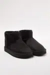 Trendyol Black Fur Lined Round Toe Flatform Heeled Women's Boots