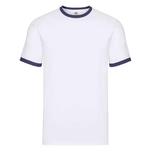 White T-shirt Ringer Fruit of the Loom