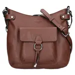 Kožená dámská crossbody kabelka Hexagona Ritta - hnědá
