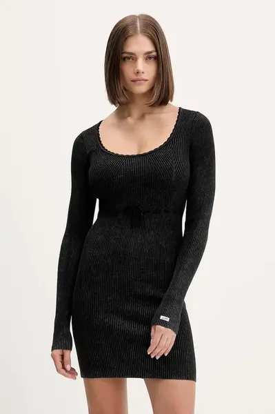 Šaty Guess Originals černá barva, mini, přiléhavé, W5BK69 Z2YJ2