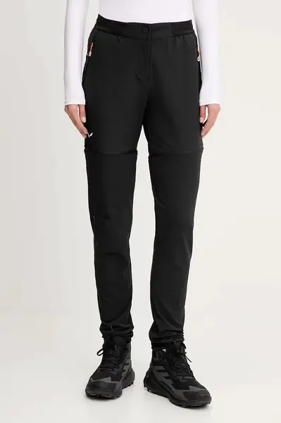 Outdoorové kalhoty Salewa Pedroc 2 DST černá barva, 00.0000028701