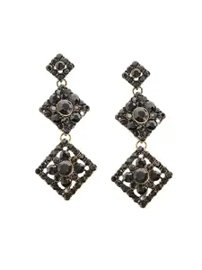 SOHI Náušnice  čierna / strieborná