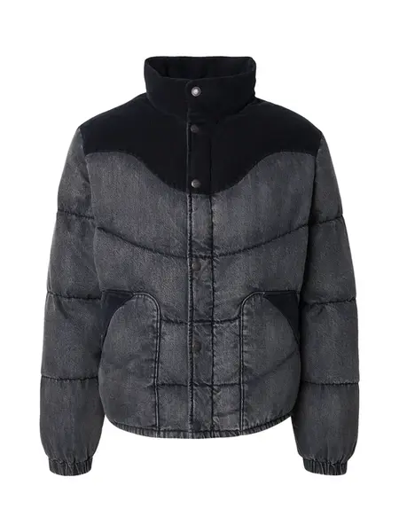 LEVI'S ® Prechodná bunda 'Wild West Short Puffer Jacket'  čierna / čierny denim