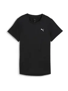PUMA Funkčné tričko 'Tad Essential'  čierna melírovaná / biela