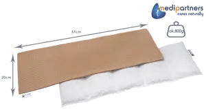 Medi Partners Thermophor with cherry seeds large 20x60 – 5 chambers Waffle – Beige