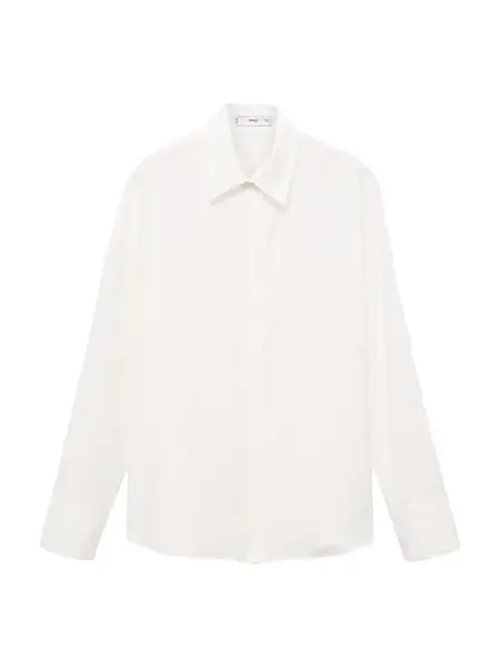 MANGO Blúzka 'LIMA'  šedobiela