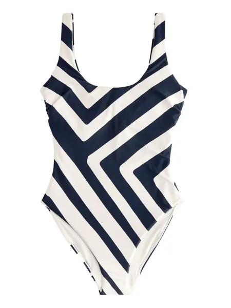 Next Jednodielne plavky  námornícka modrá / biela