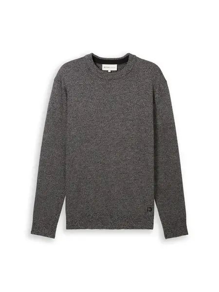 TOM TAILOR DENIM Sveter  antracitová / čierna