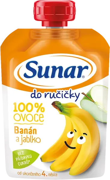 SUNAR Do ručičky ovocná kapsička banán 4m+ 100 g