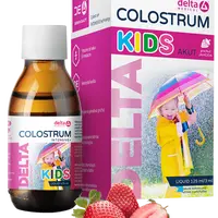 DELTA COLOSTRUM® KIDS Akut Jahoda Tekuté 125 ml