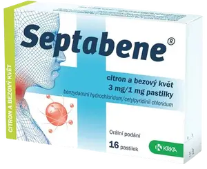 SEPTABENE® 3 mg/1 mg citron a bezový květ 16 pastilek