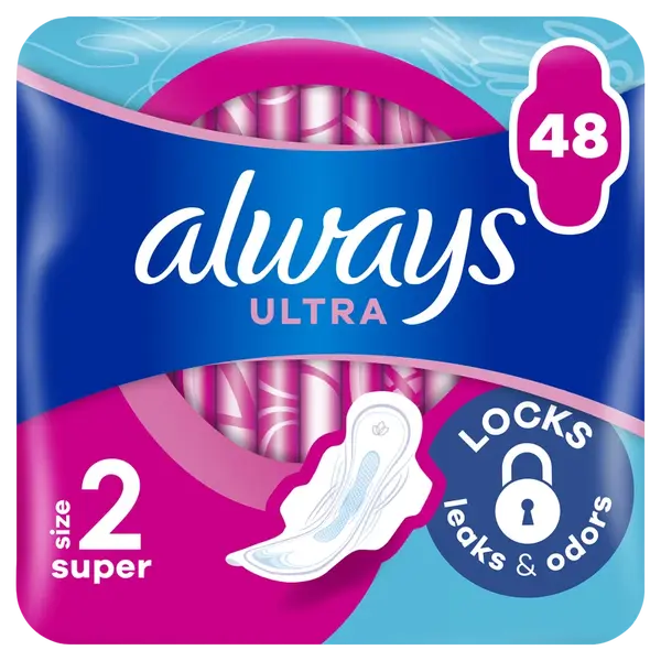 ALWAYS Ultra hygienické vložky s křidélky (velikost 2) 48 ks