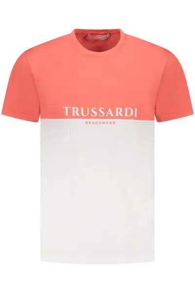 TRUSSARDI MEN'S SHORT SLEEVE T-SHIRT PINK