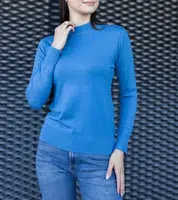 Gemre Blue Classic Loose-Fit Sweater Essana