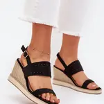 Boto Dámské Sandály S Prodyšným Designem Na Klínu Černé Zolira