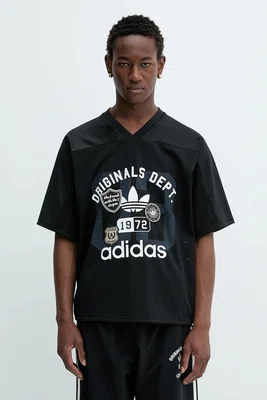 Tričko adidas Originals OG Dept Jersey pánské, černá barva, s potiskem, KD6252