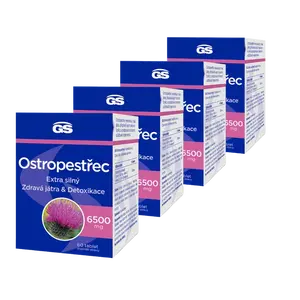 GS Ostropestřec 6500 mg, 4 × 60 tablet
