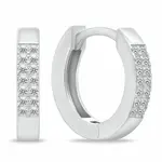Brilio Silver Nadčasové kruhové náušnice ze stříbra EA342W