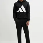 Tepláková souprava adidas pánská, černá barva, JX5551