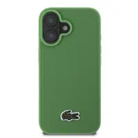 Zadní kryt Lacoste Iconic Petit Pique Woven Logo MagSafe pro Apple iPhone 16, zelená
