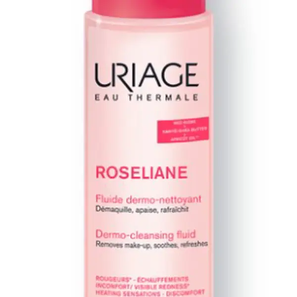Uriage Dermo-čisticí fluid pro citlivou pleť se sklonem k začervenání Roséliane (Dermo-Cleasing Fluid) 250 ml