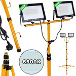 Keltin Dílenská lampa LED SMD 2x 100 W (10000 lm), na stojanu, studená bílá (6500K), 230 V