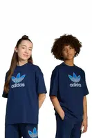 Dětské bavlněné tričko adidas Originals tmavomodrá barva, s aplikací, JV8558