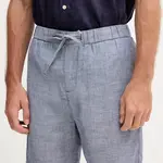 Lněné kraťasy Frescobol Carioca pánské, modrá barva, 1241.225