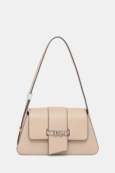 Kabelka HUGO Mel 2.0 Sh. Bag Flap béžová barva, 50541806