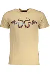 CAVALLI CLASS MEN'S SHORT SLEEVED T-SHIRT BEIGE
