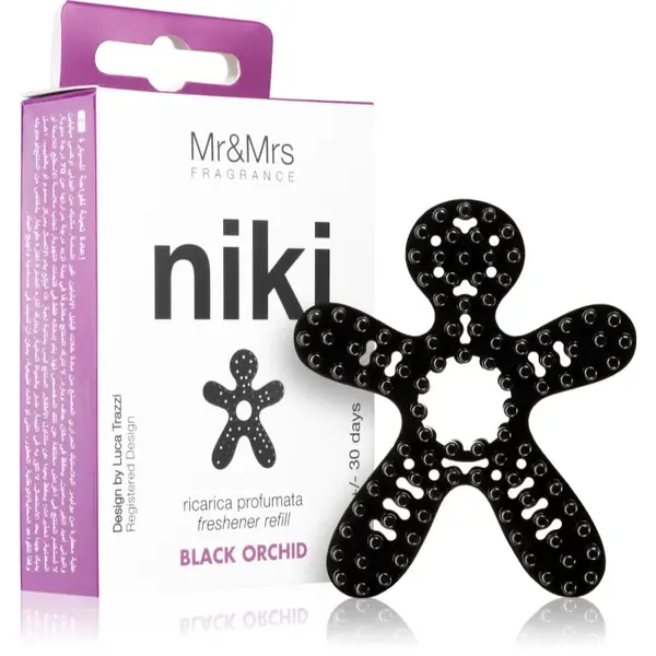 Mr & Mrs Fragrance Niki Black Orchid vůně do auta – náhradní náplň 1 ks