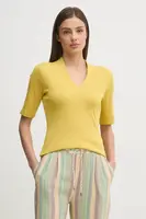 Bavlněné tričko United Colors of Benetton dámské, zelená barva, 3GA2D400U