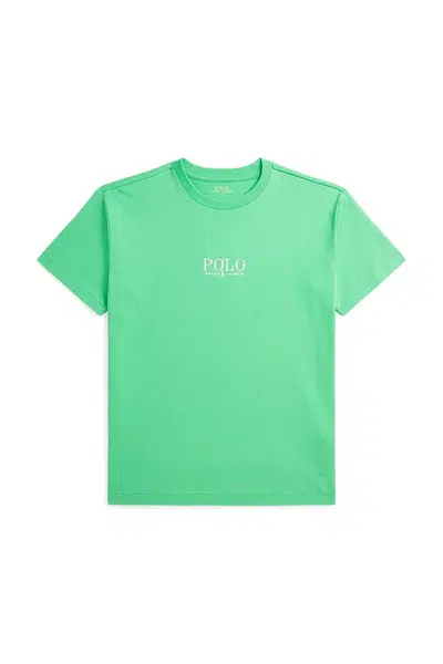 Bavlněné tričko Polo Ralph Lauren zelená barva, 323964779003