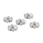 Brass Micro Pave Cubic Zirconia Beads