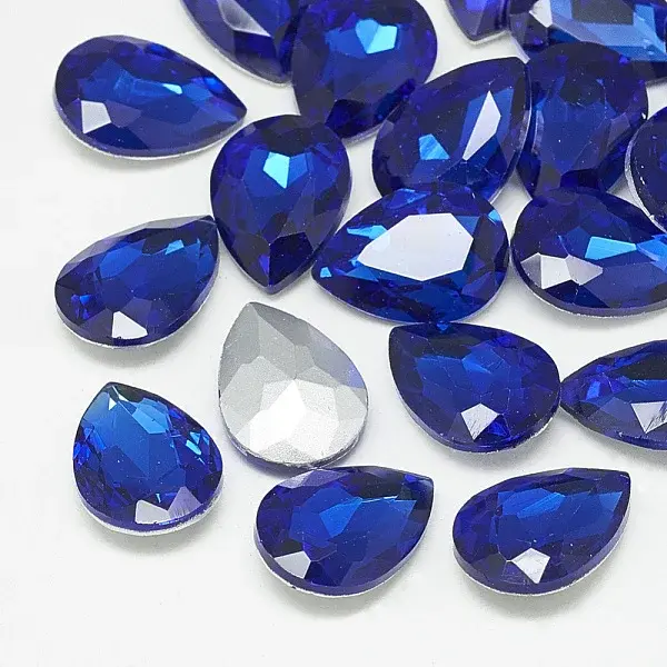 Pointed Back Glass Rhinestone Cabochons