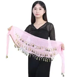 72 Coin Sequins Gauze Belly Dance Waist Belt